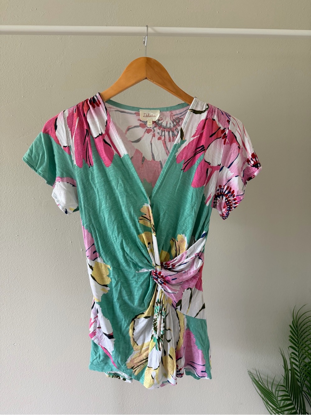 Anthropologie Deletta Floral Top Size XS